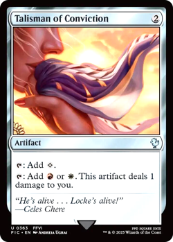 MTG Talisman of Conviction 363 Surge Foil Final Fantasy Commander - Image 1