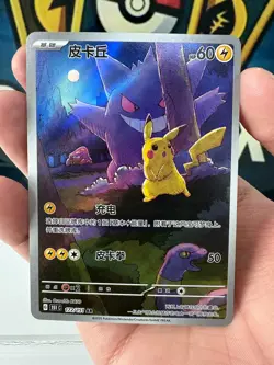 Pokemon TCG S-Chinese Pikachu Gengar 172/151 AR 151C Surprise Exclusive - Image 1