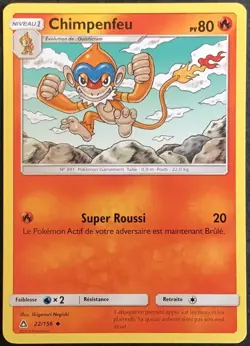 CARTE POKEMON Chimpenfeu Ultra-Prisme 22/156 Excellent etat, jamais jouee - Image 1