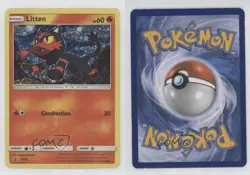 Sequin Holo - Litten Pokemon Sun & Moon Black Star Promo #SM02 0p5r - Image 3