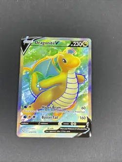Pokemon TCG Dragonite v Full Art Ultra Rare Card 76/78 Near Mint Condition - Image 1