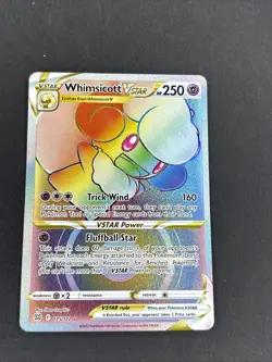Whimsicott VSTAR 175/172 Brilliant Stars Rainbow Secret Rare Pokemon Card - Image 1