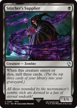 MTG magic 1x Stitcher's Supplier SURGE FOIL (M/NM) Commander Final Fantasy - Image 1