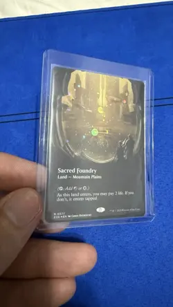 BORDERLESS GALAXY FOIL Sacred Foundry - MTG Edge Of Eternities EOE NM/M 0377 - Image 1