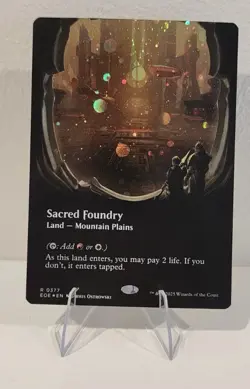 BORDERLESS GALAXY FOIL Sacred Foundry - MTG Edge Of Eternities EOE NM/M 0377 - Image 1