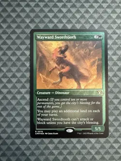 MTG Wayward Swordtooth #0576 Foil Etched Rare Commander Masters (CMM) - Image 1