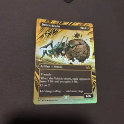 MTG FOIL Debris Beetle Borderless First Place Foil - Aetherdrift #530 - Image 1