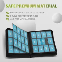 12 Pocket Trading Card Binder for 720 Cards | Compatible with YuGiOh MTG - Image 2