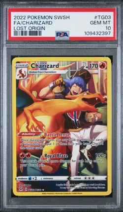 2022 Pokemon Lost Origin Trainer Gallery Charizard TG03/TG30 PSA 10 - Image 1