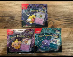 Pokemon Paldean Fates Tech Sticker Collection 3 Booster Pack Blister- Fidough - Image 1