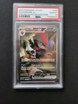 N's Zoroark ex 185/159 Sv09: Journey Together Holo PSA 10 Pokemon Card - Image 1