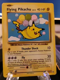 Pokemon TCG X&Y Evolutions Flying Pikachu Secret Rare Card 110/108 - Image 1
