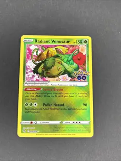 Pokemon Go Radiant Venusaur Reverse Holo Rare Card 004/078 Shiny TCG - Image 1