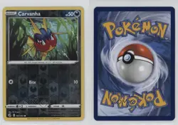 Carvanha Reverse Foil Pokemon Sword & Shield Fusion Strike #162 0d7t - Image 3