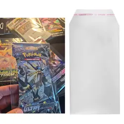 50PC Self Sealing Clear Protective Sleeves For Pokemon Sleeved Booster Pack - Image 1