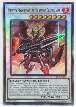 Yugioh Asian-English Ignister Prominence, the Blasting Dracoslayer CR03-AE123 UL - Image 1