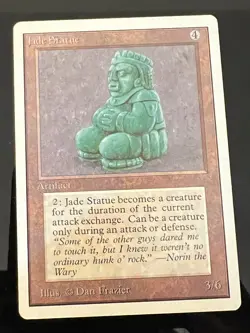 Magic the Gathering MTG Unlimited Jade Statue NM- (Beta Bob) - Image 1