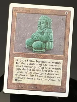 Magic the Gathering MTG Unlimited Jade Statue NM- (Beta Bob) - Image 1