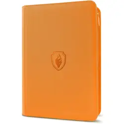 Premium 9 Pocket Zip Card Binder for MTG TCG Sports Cards - Orange - Image 1