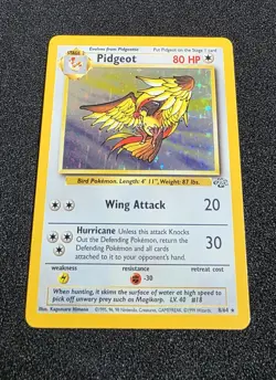 Pidgeot 8/64 Pokemon TCG Card Holo Jungle Set Rare Vintage 1999 Original WOTC - Image 1