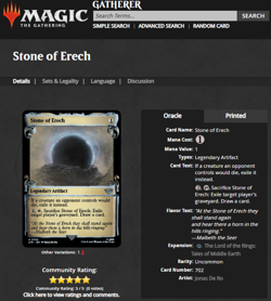 MTG Magic the Gathering LOTR Lord of the Rings Foil #702 Stone of Erech Scroll - Image 3