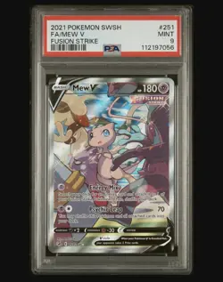 Mew V Alt Art 251/264 - PSA 9 MINT - 2021 Pokemon Card TCG - Fusion Strike - Image 1