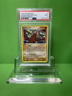 2005 POKEMON EX UNSEEN FORCES 15 SUDOWOODO-REVERSE FOIL PSA 9 - Image 1