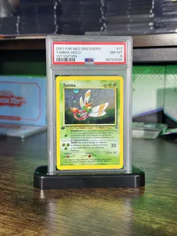 Pokemon 1st Edition Yanma Holo 17/75 Neo Discovery PSA 8 NM/Mint - Image 1