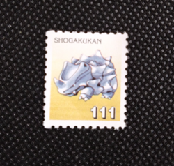 Rhyhorn No.111 Pokemon Stamp Rare Shogakukan Japanese Nintendo From Japan - Image 1