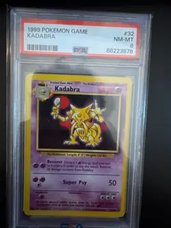 1999 POKEMON GAME BASE SET #32 KADABRA PSA 9 MINT - Image 1