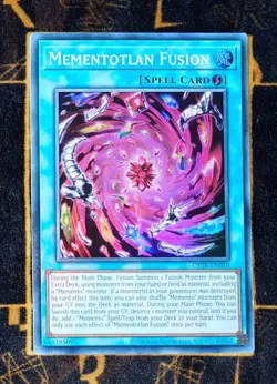 YUGIOH Mementotlan Fusion (OP28-EN010) Super Rare Near Mint - Image 1