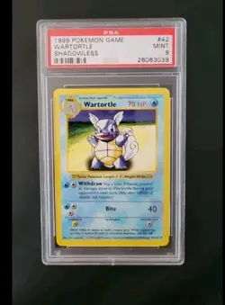 Wartortle 42/102 - Base Set Shadowless - PSA 9 Mint 1999 Pokemon Card - Image 1