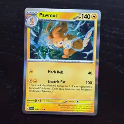 Pawmot 076/193 Pokemon Pladea Evolved SV02 Holo Rare Card NM - Image 1