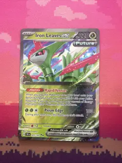 Pokemon Card Iron Leaves ex 025/162 Double Rare Temporal Forces Near Mint - Image 1