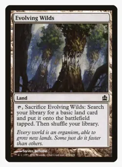 Evolving Wilds #272 Commander Magic Card in a Protective Sleeve - Image 1