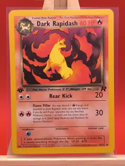 Dark Rapidash 44/82 Team Rocket 1st Edition Vintage Pokemon Card - Image 1