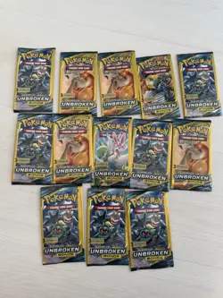 Lot Of 13 X Pokemon 2019 Unbroken Bonds 3 Card Booster Pack New Factory Sealed - Image 1
