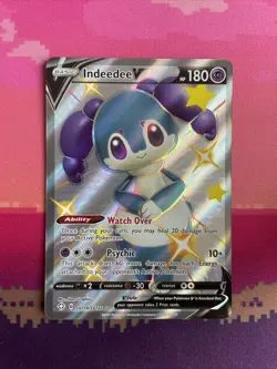 Pokemon Card Indeedee V SV114/SV122 Shining Fates Shiny Full Art Near Mint - Image 1