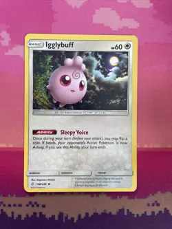 Pokemon Card Igglybuff Cosmic Eclipse Uncommon 168/236 Near Mint - Image 1