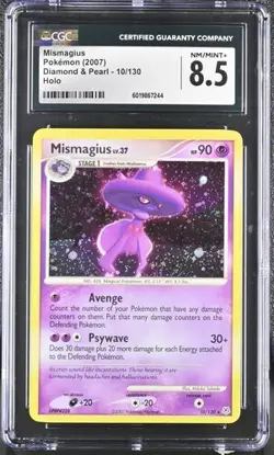 CGC 8.5 MISMAGIUS 10 DIAMOND & PEARL HOLO POKEMON MINT - Image 1