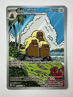 Pokemon Card Alolan Dugtrio 208/191 Illustration Rare Surging Sparks Near Mint - Image 1