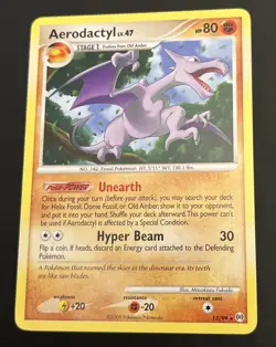 Pokemon TCG Aerodactyl Holo Rare Card 13/99 Arceus 2009 - NM - Image 1