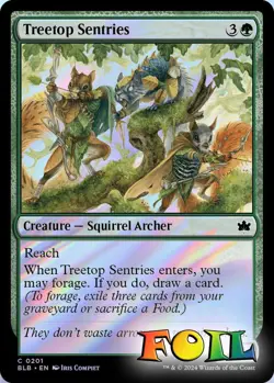Treetop Sentries 0201 MTG Bloomburrow Common NP Foil - Image 1
