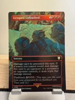 MTG R0495 Isengard Unleashed (Foil Borderless) Tales of Middle-Earth, Near Mint - Image 1