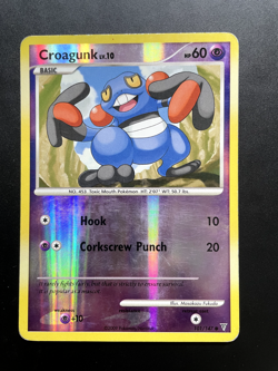 Pokemon - Croagunk - 101/147 - Common - Reverse Holo - Supreme Victors MP - Image 1