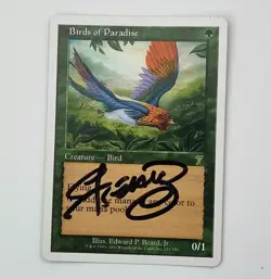✅🦜🪄MTG BIRDS OF PARADISE Signed Edward Beard Jr Autograph 7th Magic The📸SEE📸 - Image 1