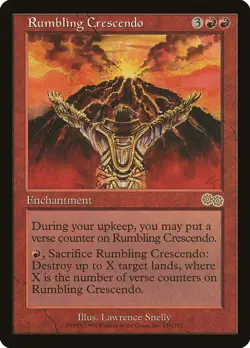MTG - Rumbling Crescendo - Urza's Saga - X1 - (LP) - - Image 1