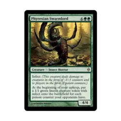 WOTC MtG New Phyrexia Phyrexian Swarmlord (R) (Foil) VG - Image 1