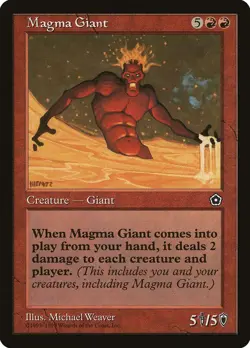 MTG - Magma Giant - Portal Second Age - X1 - (LP) - - Image 1