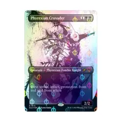WOTC MtG Magic the Gathe Phyrexian Crusader (Step-and-Compleat Foil) (R) ( NM - Image 1